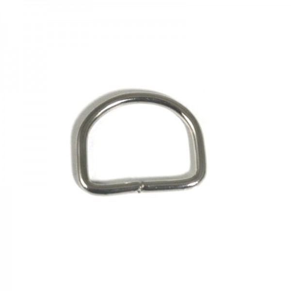 10 x D Ring Halbrund Metall ca.25 x 21mm