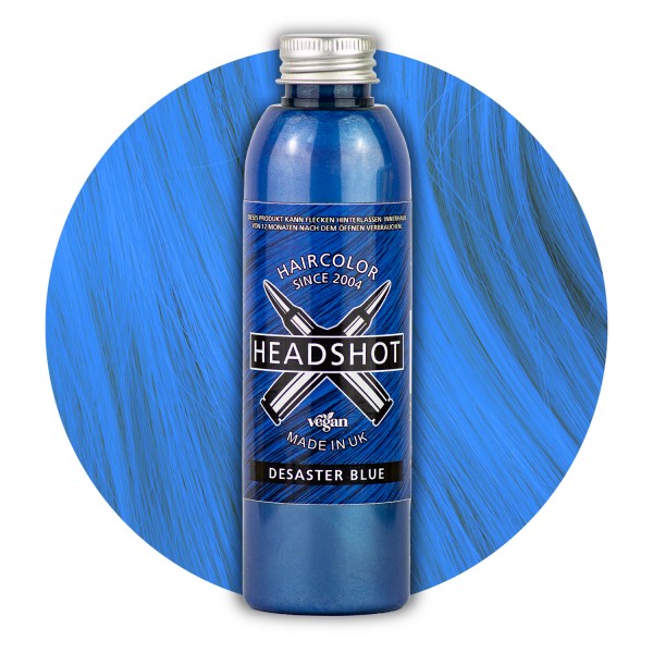 Blaue Haarfarbe Headshot Desaster Blue, Semi-permanente Haartönung 150 ml