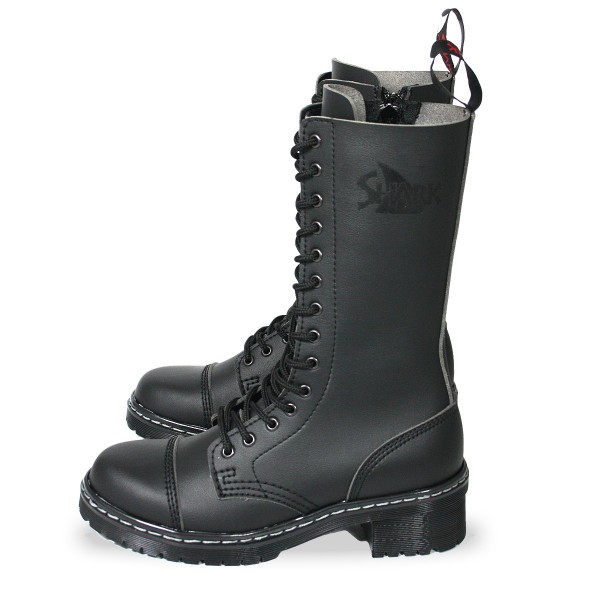 Veggie TANK Boots for Girls 14 Loch schwarz