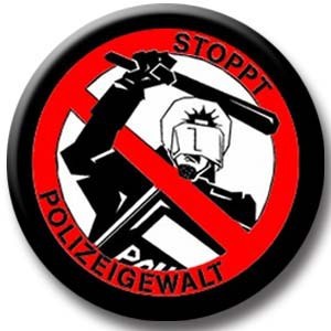 Stoppt Polizeigewalt Button