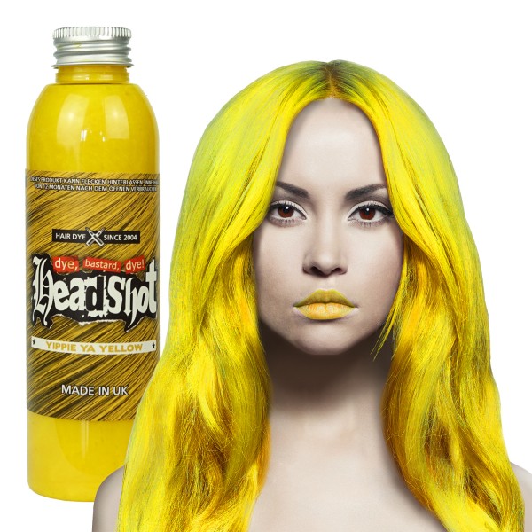 Headshot Gelbe Haarfarbe, Yippie Ya Yellow, Semi-permanente Haartönung 150 ml