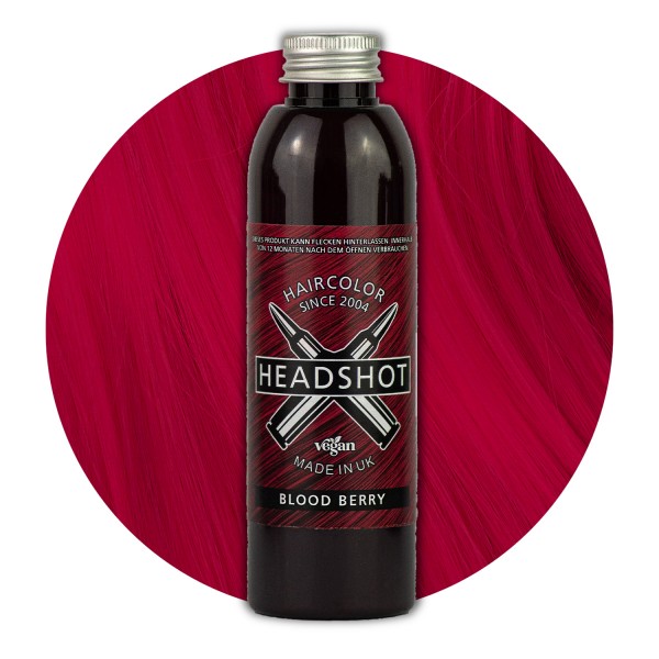 Burgunde Haarfarbe Headshot Blood Berry, Semi-permanente Haartönung 150 ml 