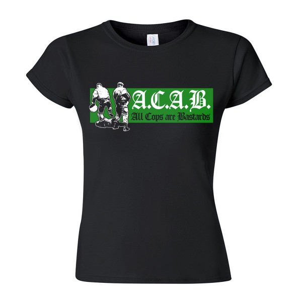 A.C.A.B. Frauen Shirt (green/white)