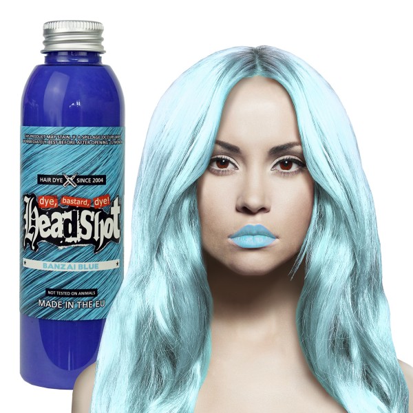 Pastelblaue Haarfarbe Headshot Banzai Blue, Semi-permanente Haartönung 150 ml