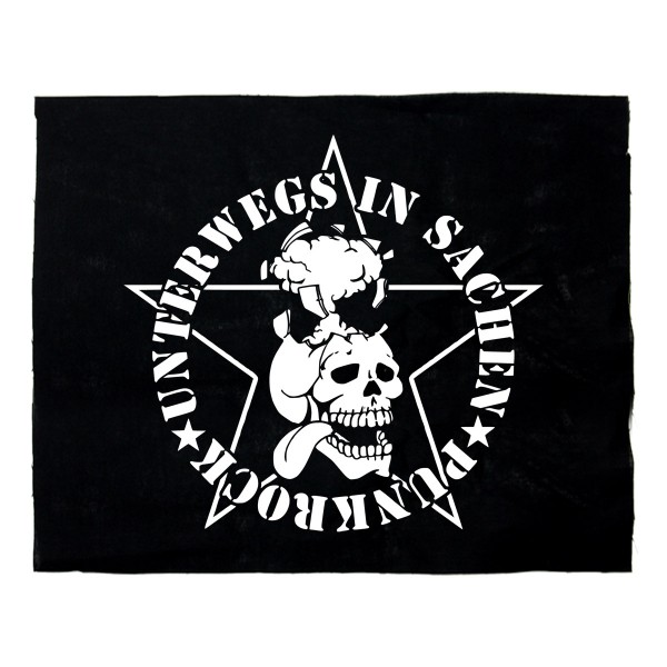 Unterwegs in Sachen Punkrock (schwarz/weiß) Aufnäher