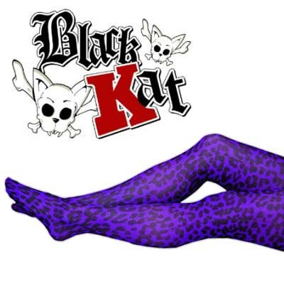 Black Cat Tights Leo Purple