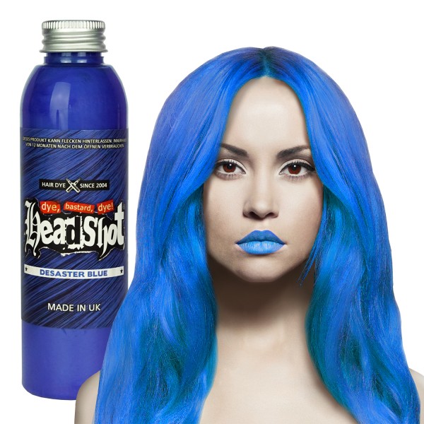 Blaue Haarfarbe Headshot Desaster Blue, Semi-permanente Haartönung 150 ml