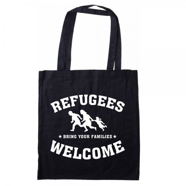 Stofftasche Refugees welcome 