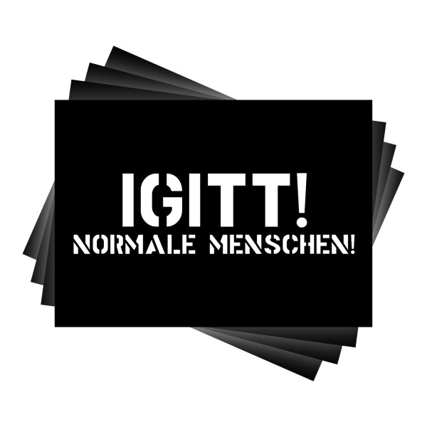 Igitt! Normale Menschen - Aufkleber 10 Stück