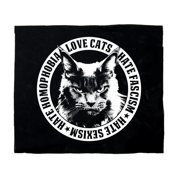 Love Cats - Hate Fascism... Backpatch