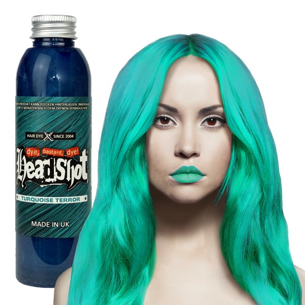 Türkise Haarfarbe Headshot Turquoise Terror, Semi-permanente Haartönung 150 ml