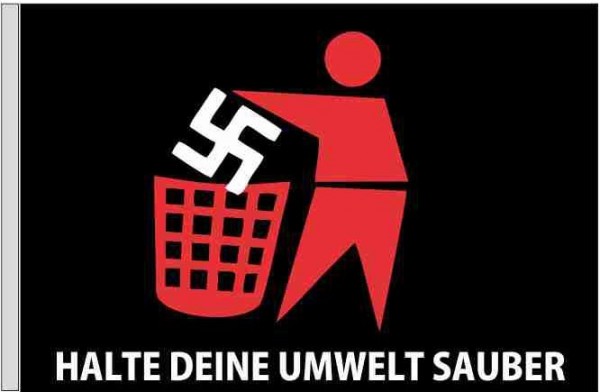 Halte Deine Umwelt sauber - Flagge