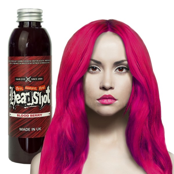 Burgunde Haarfarbe Headshot Blood Berry, Semi-permanente Haartönung 150 ml 