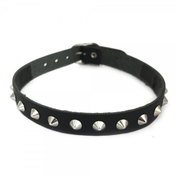 Spitznieten Halsband 1-reihig