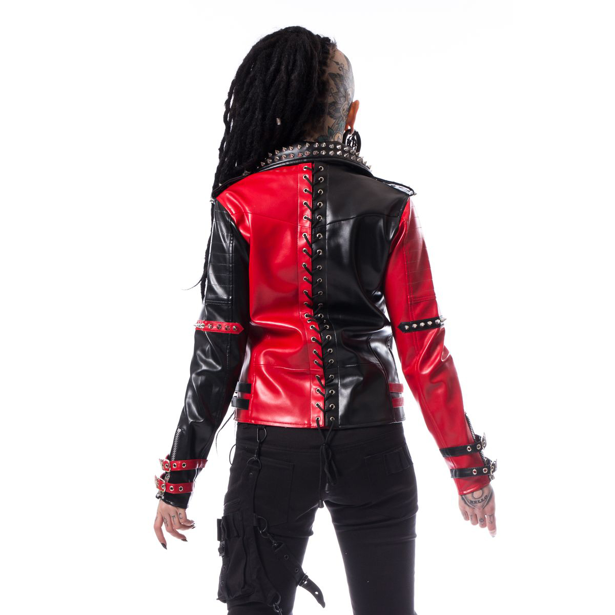 red Jacket Black Asylum Ladies Vegan Biker 76vbgfYy red Jacket Black Asylum Ladies Vegan Biker 76vbgfYy