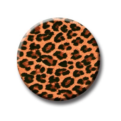 Leopard natur Button