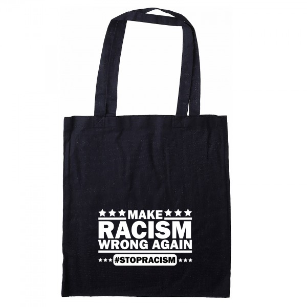 Stofftasche  Make Racism wrong again