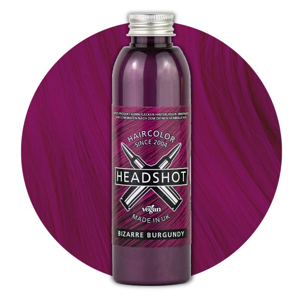 Burgunde Haarfarbe Headshot Bizarre Burgundy, Semi-permanente Haartönung 150 ml