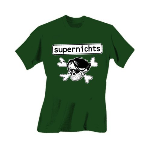 Supernichts - Brillenskull bottle green Girlie Shirt
