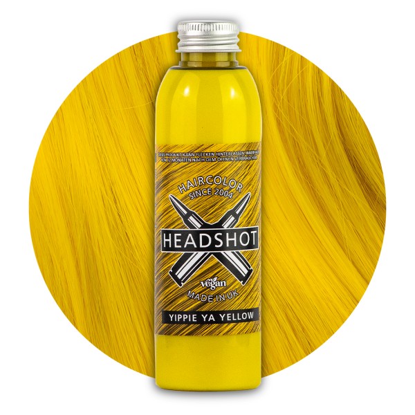 Headshot Gelbe Haarfarbe, Yippie Ya Yellow, Semi-permanente Haartönung 150 ml