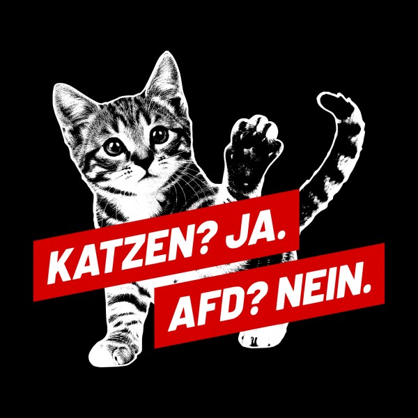 Katzen ? Ja. AFD ? Nein. Aufkleber 10 Stück