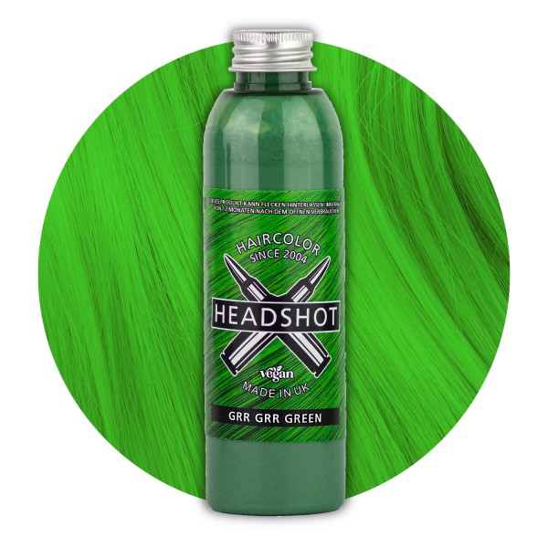 Grüne Haarfarbe Headshot Grr Grr Green, Semi-permanente Haartönung 150 ml