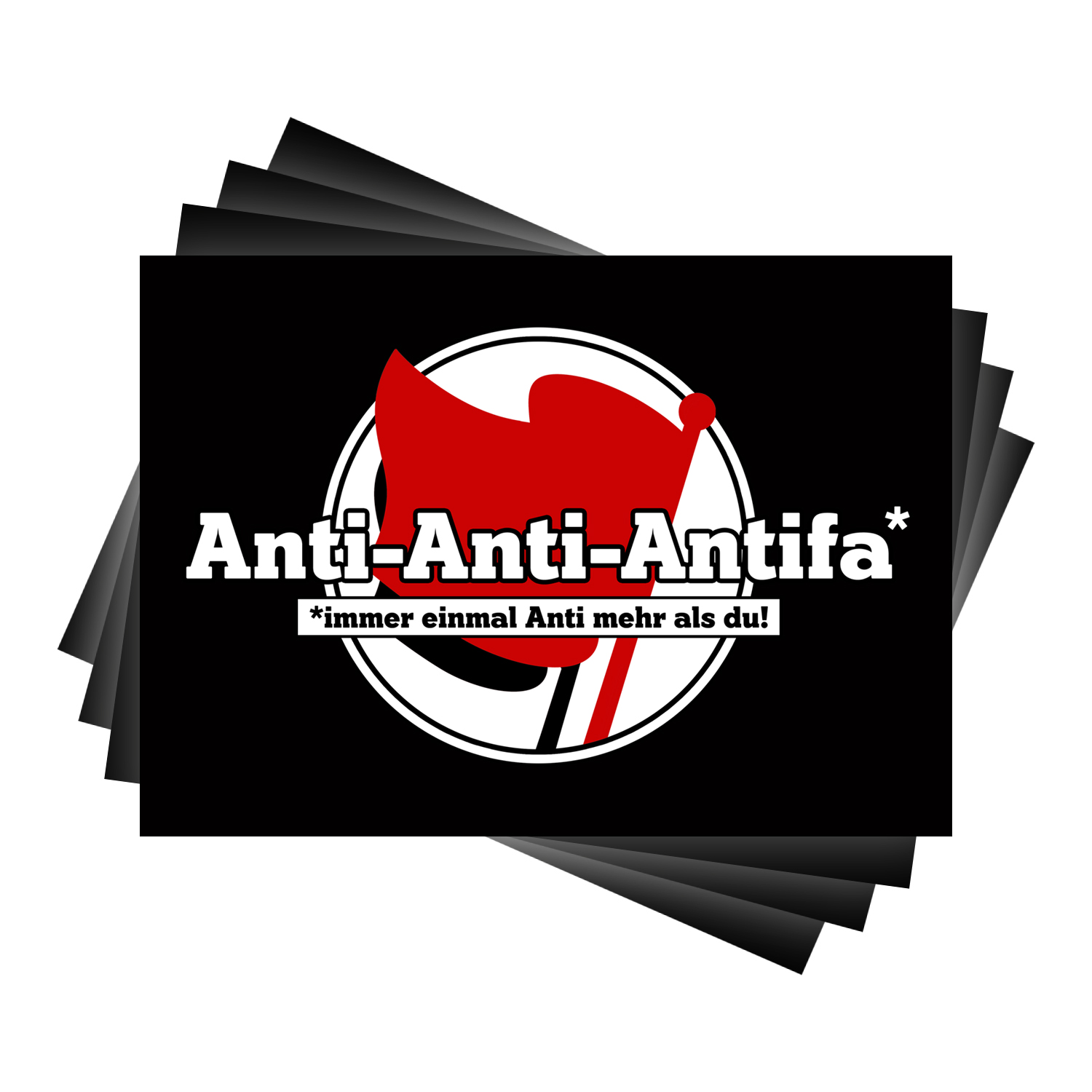 AntiAntiAntifa Aufkleber Aufkleber 10 Stück Impact Mailorder