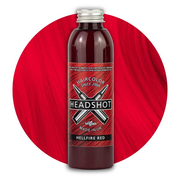 Rote Haarfarbe Headshot Hellfire Red, Semi-permanente Haartönung 150 ml