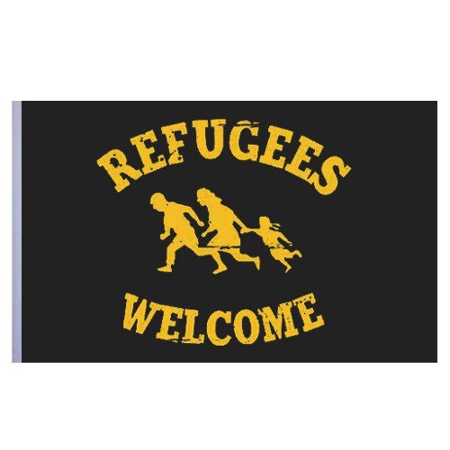 Refugees welcome Flagge