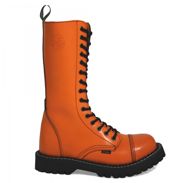 Steel Boots 15-Loch, Pure Orange